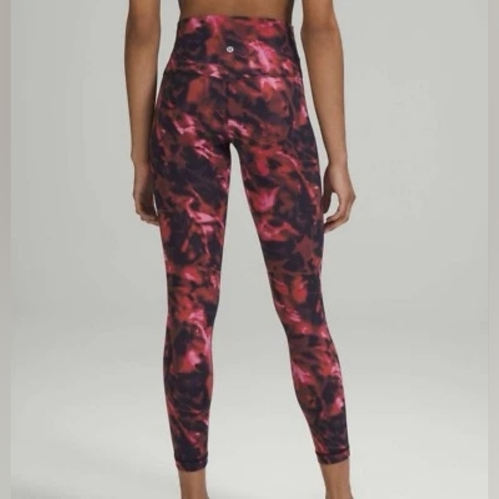 Lululemon Align High-Rise Pant 26", Waist 10"Intensity Pink Blossom Multi Size 2